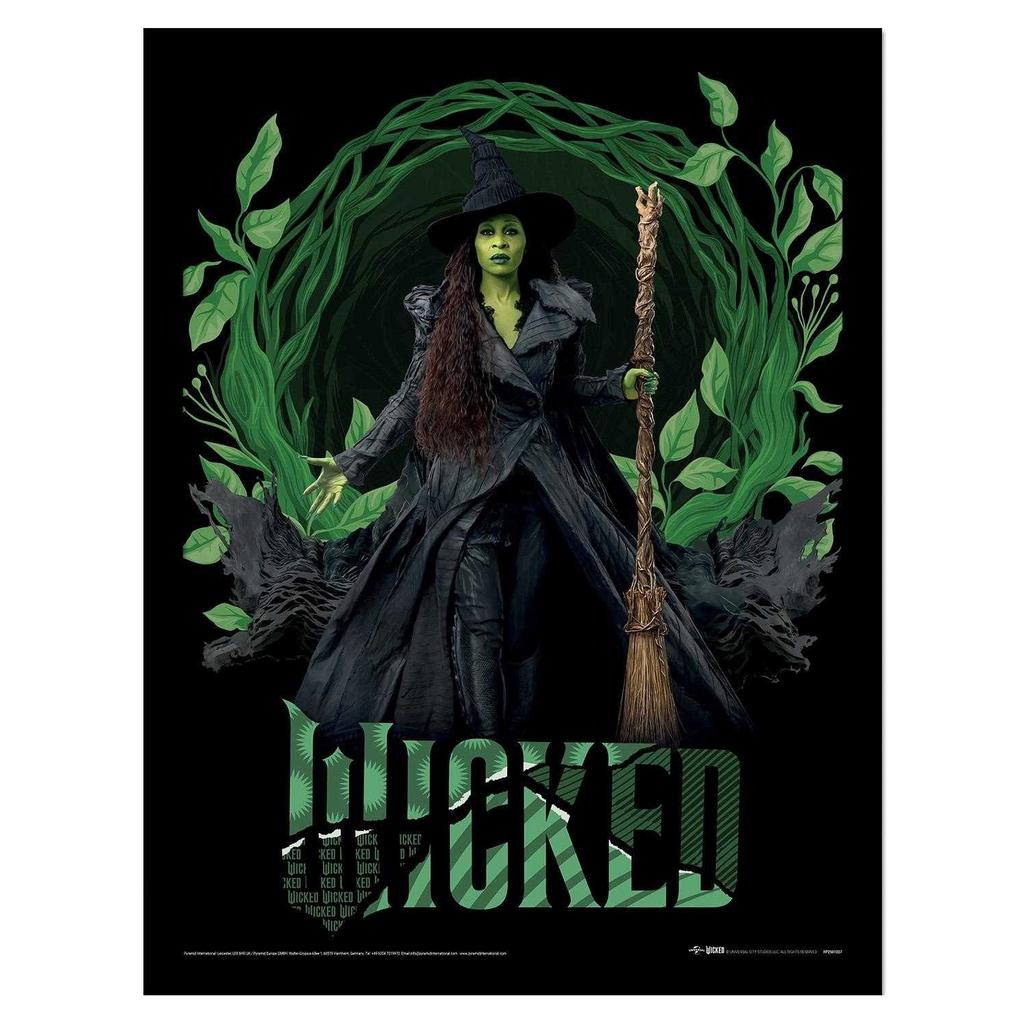 Wicked Elphaba Round Frame Framed Poster