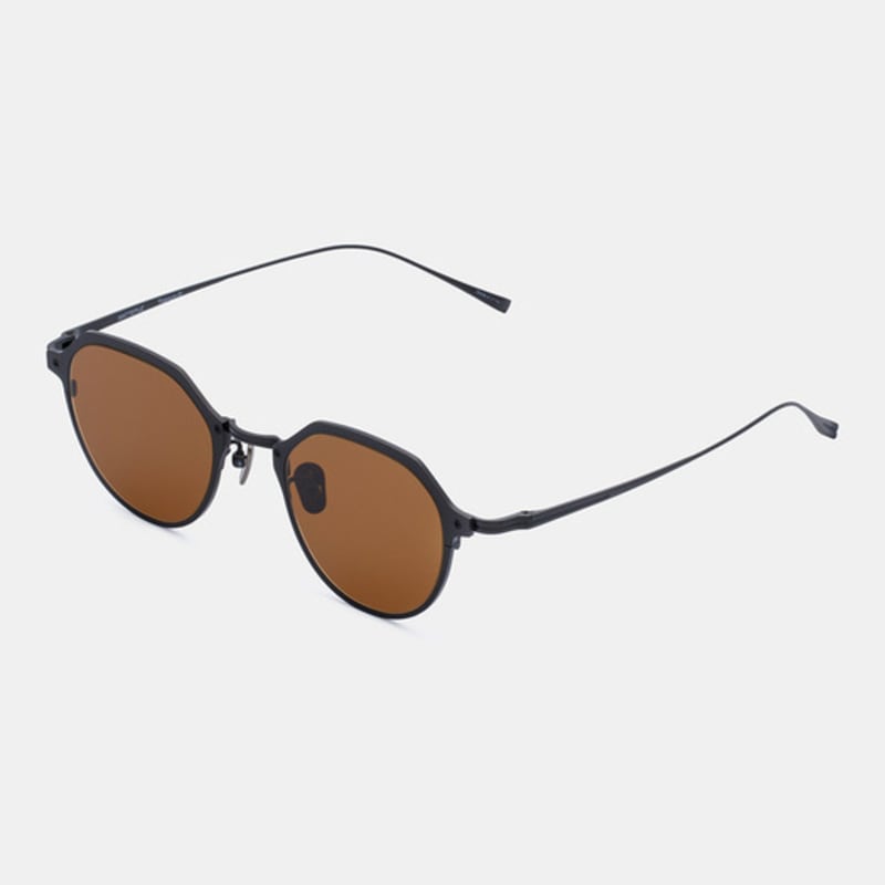 MATTEPUZ MP-09 TITANIUM BROWN SUNGLASS BLACK