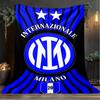 1 PZ F.C. Coperta morbida in flanella stampata Internazionale Milano per camera da letto da adulto, soggiorno, divano, campeggio, viaggi, regali per tifosi, regali di Natale