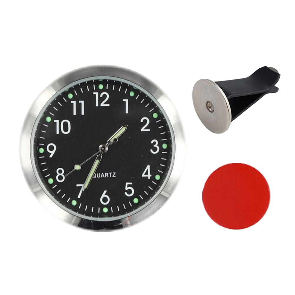 Mini Luminous Car Dashboard Clock Digital Watch Universal Quartz Stick On Auto Ornament for Car Electronics Accessories
