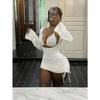 2026 New European and American Spice Girl Style Knitted Neck Dress Slim and Thin Short Holiday Style Swimsuit Blouse