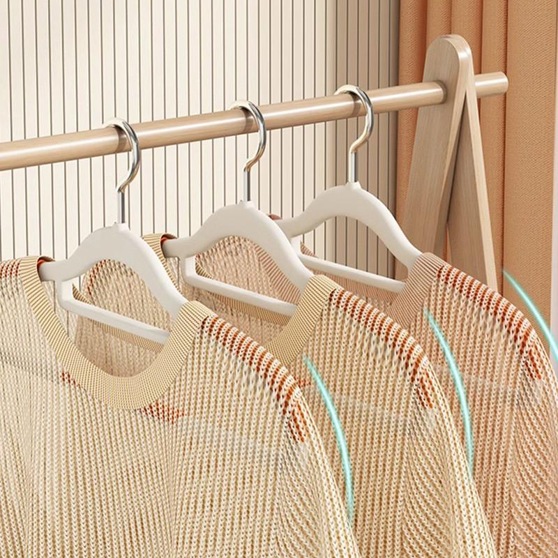 Durable Plastic Clothes Holders With Thickened Edges And Antislip Surface For Home Wardrobe