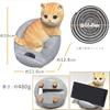 TATOTTE Smartphone Stand - Cute Cat, Realistic Animal, Soothing, Sofa Cat, Interior Decor, Gift, Comes with Round Woven Rug (Sofa Tabby & White)