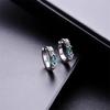 Men's Zirconia Earrings Green Blue Eye Design Fashionable Trendy Jewelry Gift for Men