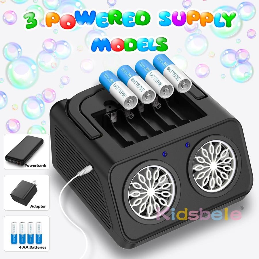 26 Holes Portable Bubble Machine Durable Automatic Bubble Blower Bubbles for Kids Toddlers Bubble Toys for Birthday Party