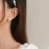 New Arrival Small Fresh Yellow Stamen Flower Stud Earrings for Women Student Fashion Sweet Korean Style Metal Jewelry Gifts
