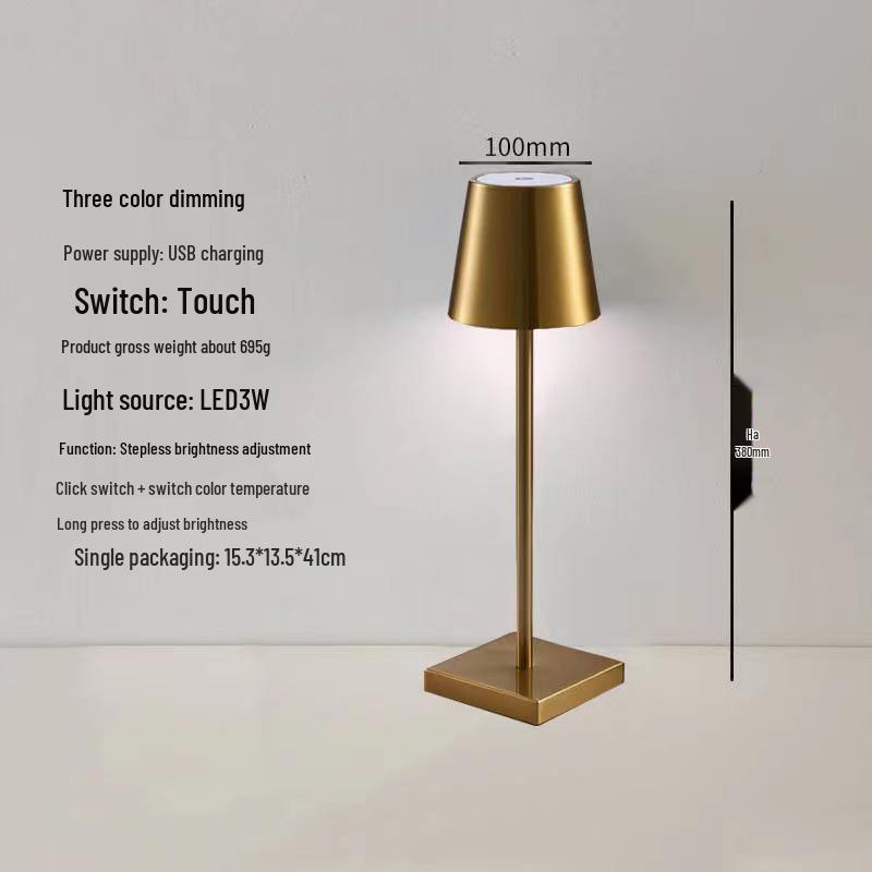 USB Rechargeable LED Table Lamp: Touch-Control Night Light for Outdoor & Indoor Atmosphere