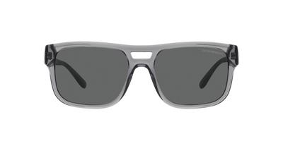 Okulary przeciwsłoneczne EA4197F PRZEZROCZYSTY SZARY SZARY Soczewka 57 [Emporio Armani] Oprawka/CIEMNA