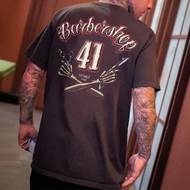 2025 Summer New trendy dark punk skull print Tshirt loose and fashionable cotton shortsleeved streetwear for men and women