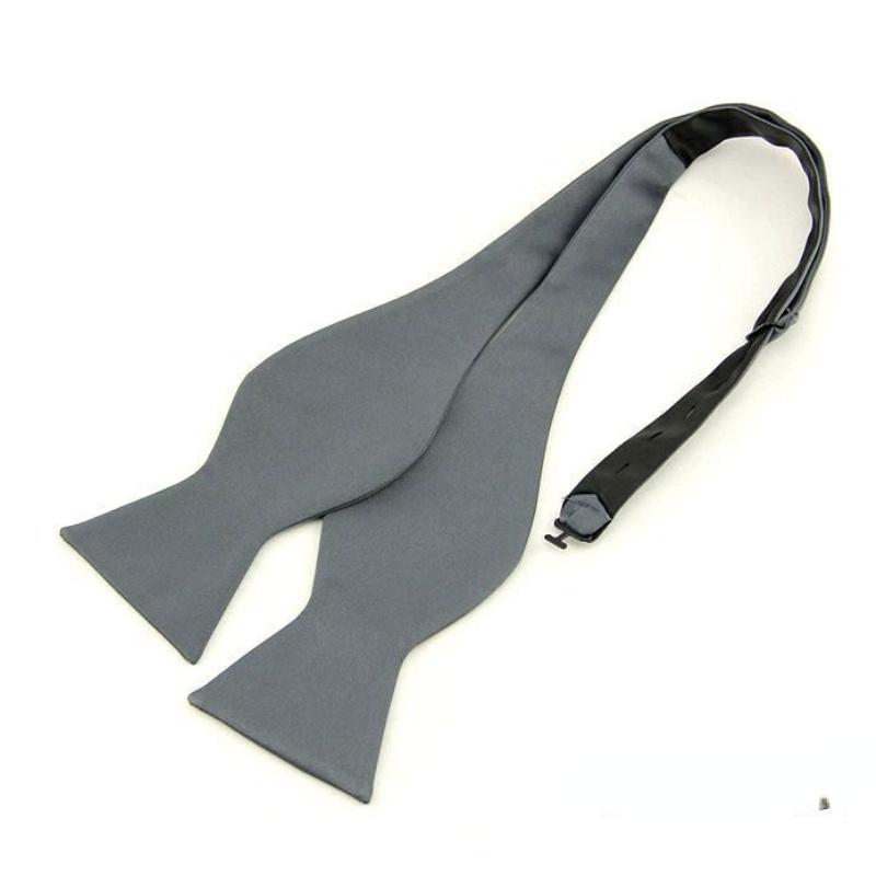 1Pc Men's Classic Solid Bow Ties Self Tie Adjustable Business Wedding Papillon for Men Accessories