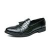 Large Size British Tassel Foot Set Pointed Leather Shoes Business Dress Korean Version of Young Hairstylist Brock Men's Shoes