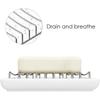 Multi-function Ceramic Soap Dish Stainless Steel Storage Dish Simple Drain Soap Box  Shower Room