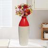 Vaso Fioriera a Forma di Bottiglia in Ceramica Rossa Fatto a Mano (9,75 Pollici) per Arredamento Casa, Soggiorno, Regalo, Piccolo Vaso Decorativo (Fiore NON incluso)