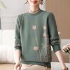 Mom's autumn and winter plush thickened sweater medium and old women's winter integrated plush bottoming shirt with a warm top inside