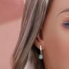 Simple 925 Sterling Silver Earrings Natural Labradorite Gemstones  Oval 6*8mm Fine Jewelry for Women's Daily Wear and Birthday Gift