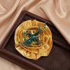 Fashion 15 CM Flower Brooch Shiny Round Shape Women's Pin Soft Cloth Sparkling Rhinestones Rhinestone Pin Corsage