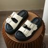 Fashion CRLAYDK Womens Fashion Slides Ladies Platform Slippers for Summer Open Toe Sandals Adjustable Double Straps Beach Walking Shoes