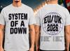 System of A Down EU und UK 2026 Tour Merch T-Shirt Baumwolle Unisex Kleidung Unisex Beliebte Mode T-Shirt Streetwear Fan Geschenk