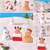 Miniature Snowman Santa Claus Figurine Micro Landscape Christmas Decorations  Birthday Gift