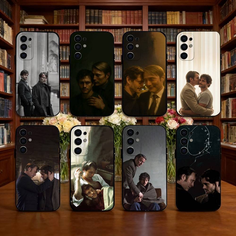 Hannibal and Will Graham Phone Case For Samsung S25,S24,S21,S22,S23,S30,Ultra,S20,Plus,Fe,Soft Silicone Black Cover