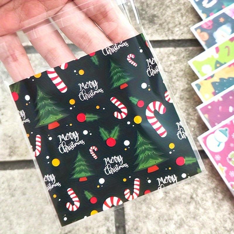 100PC Customizable Holiday Cookie Packaging with Snowflake Prints Christmas Cookie and Nougat Packaging Set 10x10+3cm