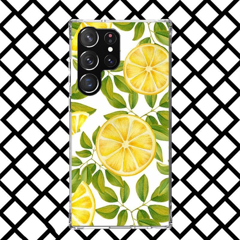 Summer Fruits Lemon Phone Case for Samsung Galaxy S26 S25 Edge S24 S23 Ultra S22 Plus S21 FE S20 + Soft Cover Print Fundas Galax