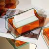 Luxury Acrylic Drawer Tissue Box Living Room Desktop Transparent Rainbow Napkin Box  Ins Style Home Creative Bathroom Storage