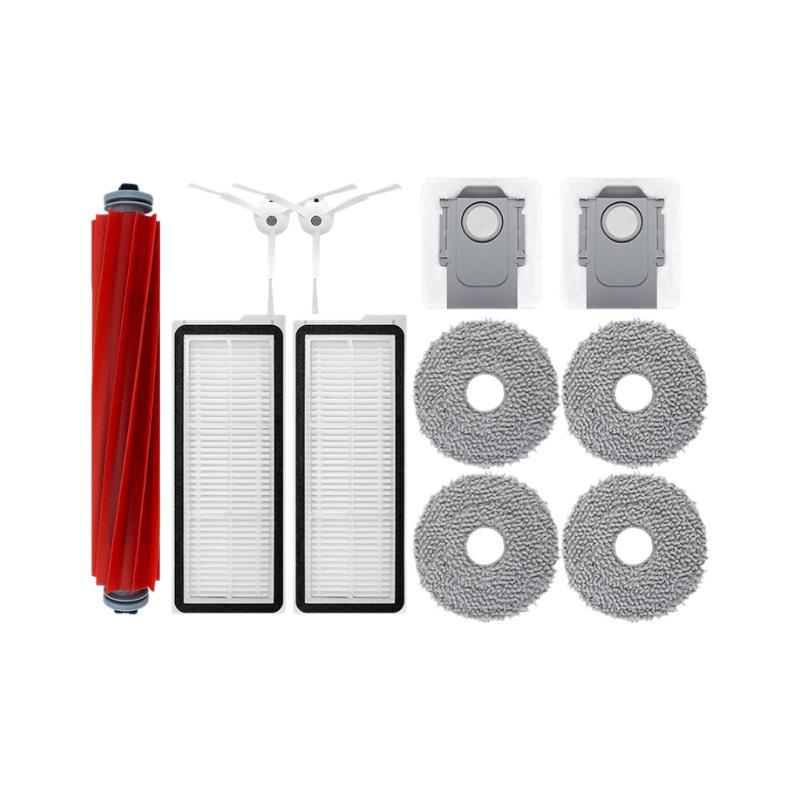 Compatible with Stone P10 PRO Sweeping Robot: QRevo MaxV/Pro Main and Side Brush, Dust Filter, Bag, and Net Collection Set.