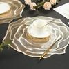 Napperon en PVC Résistant à la Chaleur Réutilisable Tapis de Table Forme Rose Creuse Coussin Isolant pour Décoration de Table à Manger