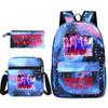 Stranger Things Rugzak Set 3-Delig Student Schooltas met Lunchtas & Etui Zwart TV Merchandise