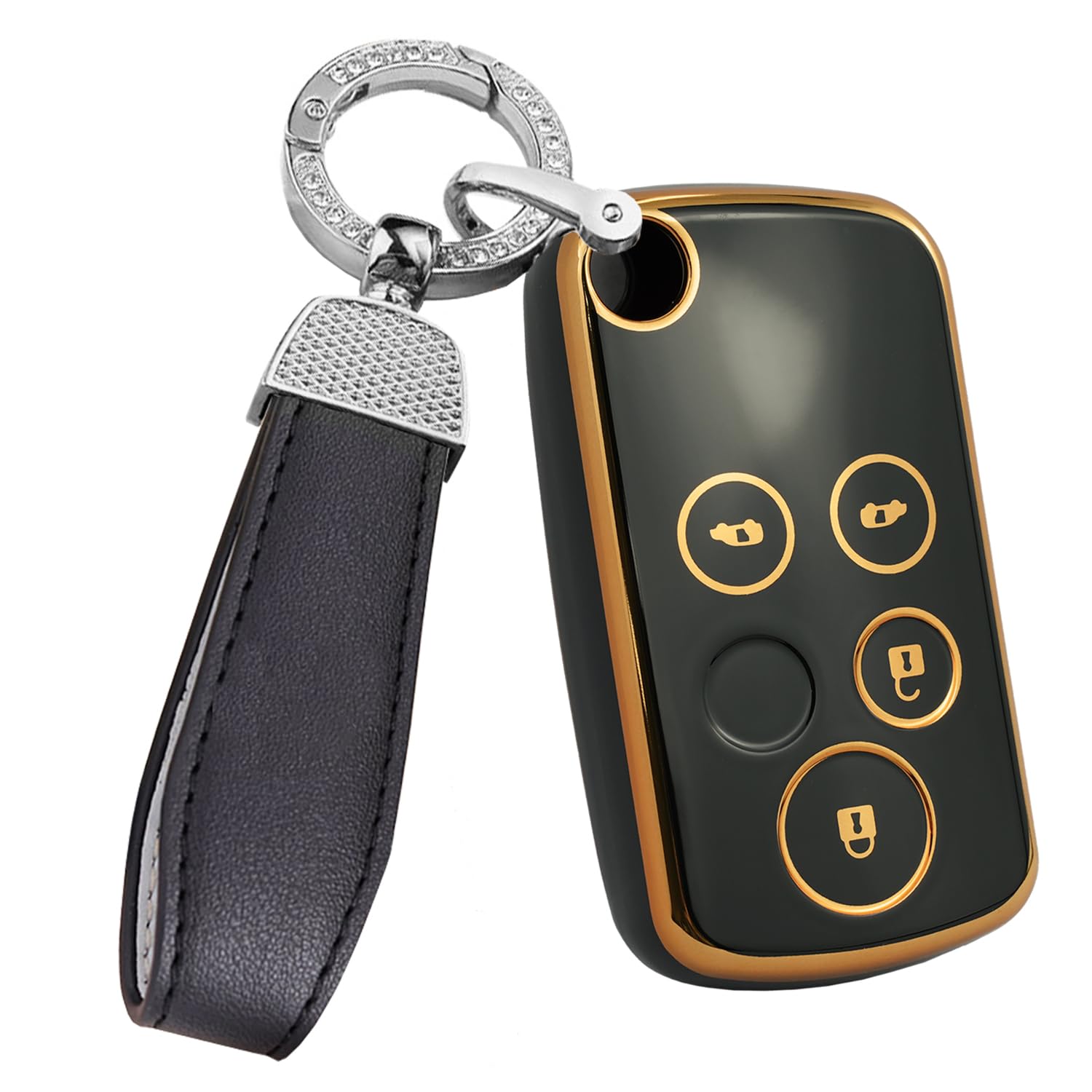 ONTTO honda smart key case key shell key chain silicone чёрный