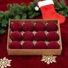6CM8CM Christmas Tree Ornaments Shaped Swan Flannel Plastic Balls Christmas Ornaments Flocking Christmas Balls