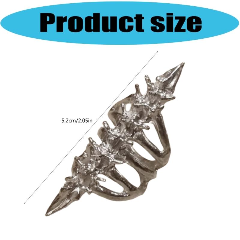 Practical Bone Ring Gothic Thorn Alloy Jewelry Unisex Gothic Fashion Accessory Unique Finger Rings Alloy Texture