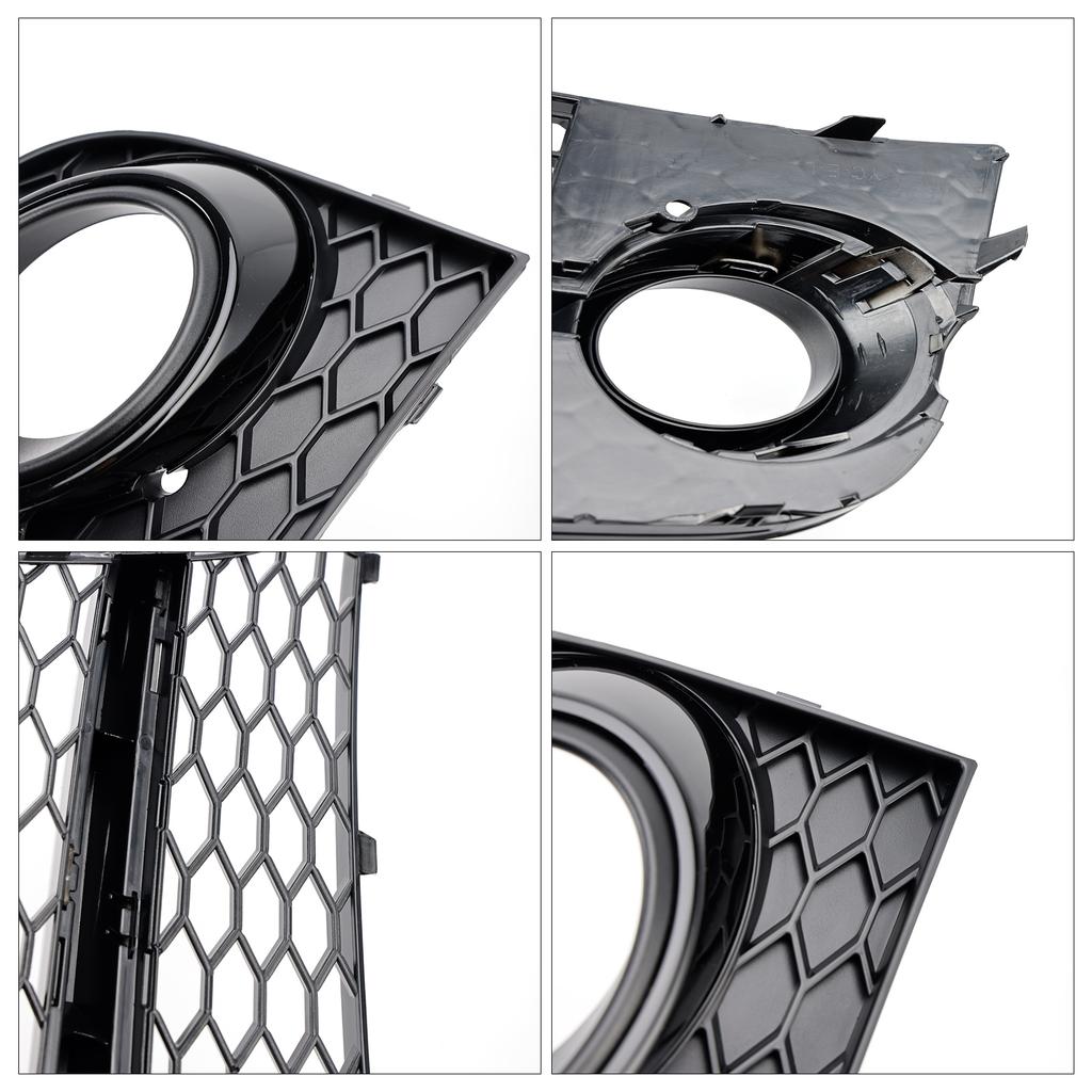 Honeycomb Front Bumper Fog Light Grille 8J0807681KT94 8J0807682KT94 Fit TT MK2 S-Line TTS 2011-14