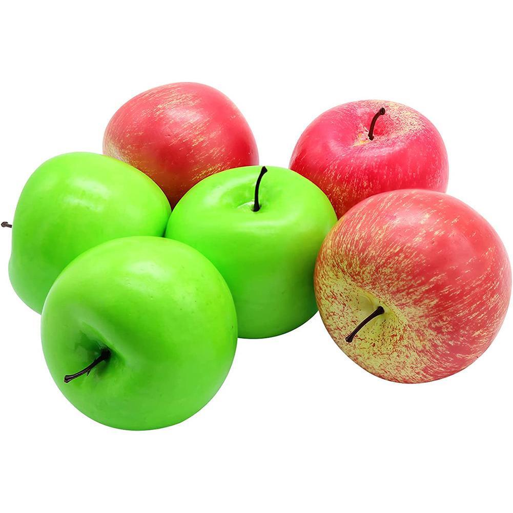 Home Shop Decoration Lifelike Artificial Fruit Foam Apples (Red/Green)