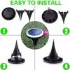 8Leds Solar Powered Paving Light High Brightness Underground Buried Lamps for Garden Lawn