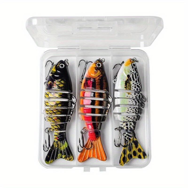 3PCS/Box Fishing Wobbler Lifelike 7 Segment Swimbait Crankbait Hard Bait Slow 10cm/15g Artificial Lures Fishing Tackle