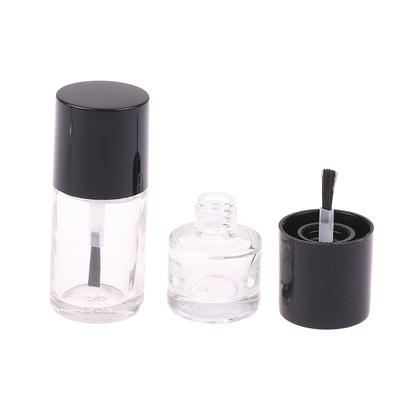 5/10/15 Ml Empty Nail Polish Bottle Cosmetic Containers Nail Glass Bottles With Brush Transparent Glass With A Lid Brush