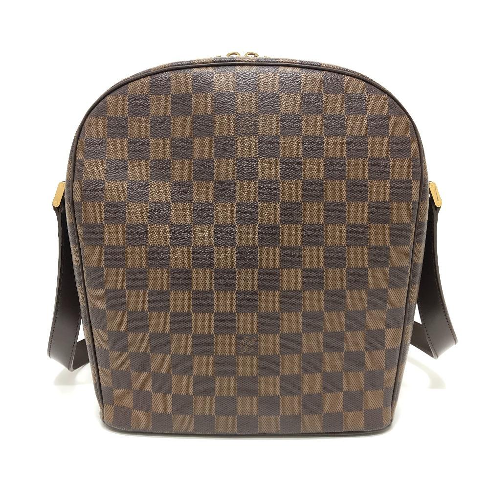 Louis Vuitton N51292 Damier Ipanema GM Pochette Shoulder Bag Canvas Ebene Brown