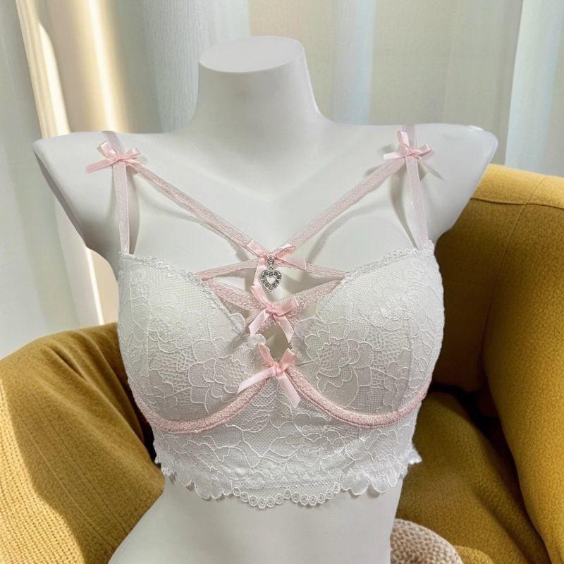 

Sexy Girls Solid Bras Cross Backless Underwear Fashion Bras Casual Brassiere 34/75AB
