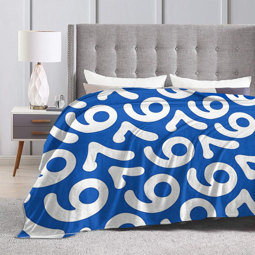 67 Six Seven Los Angeles Dodgers Blankets Fuzzy Funny Soft Throw Blankets for Chair Covering Sofa Spring Autumn,