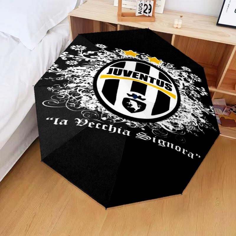 1PC Juventus Football Club Printed Umbrella Folding umbrella, automatic umbrella 8-Frame for Travel, camping Fan gifts Christmas Gifts