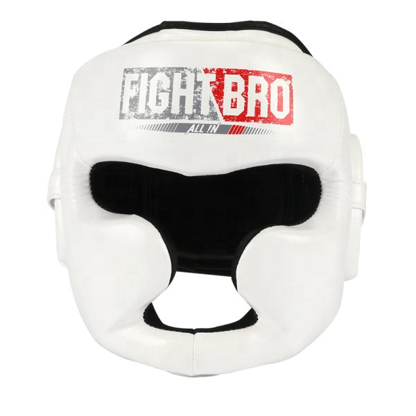 FightBro Boxing Safety Helmet-Leather Protective Lightweight & Breathable M белый