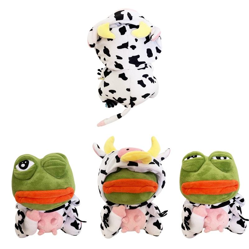Adorable Pepe The Frog Cows Soft Stuffed Toy For Home Decor Or Office Nap