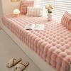Rabbit Plush Bay Window Mat Winter  New Window Sill Mat Balcony Seat Cushion Cream Ins Wind Tatami Customization
