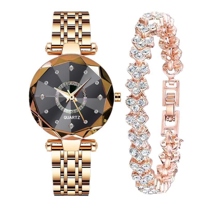 Hot Sale Niche High Value Women's Watch Fashion Heart of the Ocean Quartz Watch Diamond Watch Simple