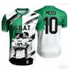 2026 Messi No.10 G.O.A.T Print Football T-shirt, 3D Graphic Sports Jersey, Unisex Adult Casual Short Sleeve Soccer Fan Tops