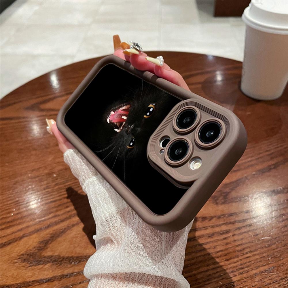 LZ10 Cat Body Language Silicone Phone Case for Samsung A15 A35 S24 S23 Ultra S22 S21 Plus S20 FE A05 A06 A54 A55 A53 A14 M15 Shockproof Back Cover