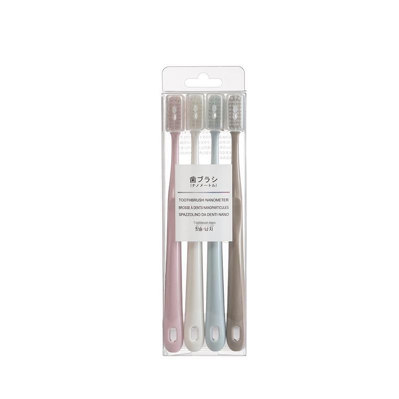 Brosse à dents japonaise à poils souples pour adultes, petite tête, pack famille et couple, lot de 4 pièces, haute qualité