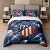 3Pcs Bedding SetAtletico Madrid Soft Bed Sheet and Two Pillowcases Home Bedroom Decor